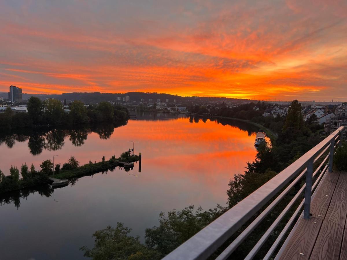 Penthouse Wohnung Mit Schoenem Moselblick In Metternich Koblenz  Exterior foto